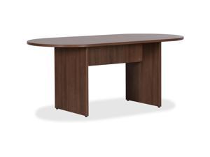 Lorell Oval Conference Table 72"x36" Walnut 69988