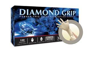 Microflex MFXMF300L Diamond Grip Powder-Free Latex Gloves- 100 Per Box- Large
