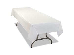 Tablemate Rectangular Table Cover Heavyweight Plastic 54 x 108 White 6/Pack 4PK Tablemate Rectangular Table Cover Heavyweight Plastic 54 x 108 White 6/Pack 4PK