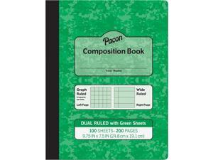Pacon MMK37162 Dual Ruled Composition Book - Green