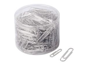 Universal Plastic-Coated Paper Clips No. 1 Clear/Silver 1000/Pack 21001