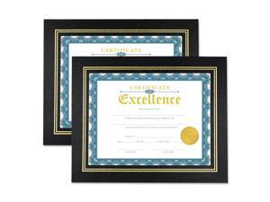 Universal Leatherette Document Frame Certificate/Document 11 x 8 1/2 Black 2/PK Universal Leatherette Document Frame Certificate/Document 11 x 8 1/2 Black 2/PK