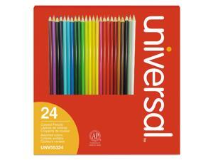 Universal Woodcase Colored Pencils 3 mm 24 Assorted Colors 24 per pack 55324 Universal Woodcase Colored Pencils 3 mm 24 Assorted Colors 24 per pack 55324