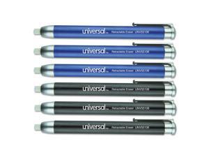 Pen-Style Retractable Eraser Blue;Black 6/Pack Pen-Style Retractable Eraser Blue;Black 6/Pack