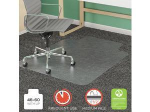 deflecto SuperMat Frequent Use Chair Mat, Rectangle, 46" x 60", Medium Pile, Lip deflecto SuperMat Frequent Use Chair Mat, Rectangle, 46" x 60", Medium Pile, Lip