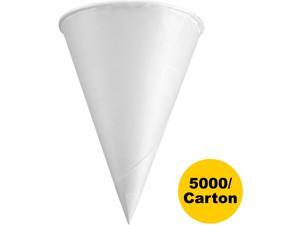 Konie Cups Paper Cone Cold Cups 4.5oz Rolled Rim 5000/CT White 45KRCT Konie Cups Paper Cone Cold Cups 4.5oz Rolled Rim 5000/CT White 45KRCT