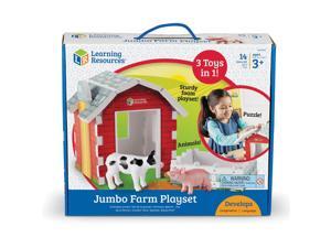 Learning Resources Playset Jumbo Farm 10-4/5"Wx12-7/10"Lx2-4/5"H Multi LER0831 Learning Resources Playset Jumbo Farm 10-4/5"Wx12-7/10"Lx2-4/5"H Multi LER0831