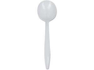 Genuine Joe Soup Spoons Med-Weight 1000/CT White 20003 Genuine Joe Soup Spoons Med-Weight 1000/CT White 20003