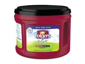 Folgers Coffee Half Caff 25.4 oz Canister 6/Carton 20527CT Folgers Coffee Half Caff 25.4 oz Canister 6/Carton 20527CT