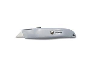 Retractable Metal Utility Knife, Retractable, Straight-Edged, Gray UKNIFE45 Retractable Metal Utility Knife, Retractable, Straight-Edged, Gray UKNIFE45