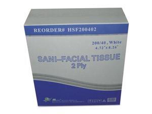 GEN Sani Facial Tissue 2-Ply White 40 Sheets/Box HSF200402 GEN Sani Facial Tissue 2-Ply White 40 Sheets/Box HSF200402