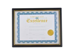 Document Frames, Plastic, 8 1/2 x 10 Insert, Black/Gold, 3/Pack 76847 Document Frames, Plastic, 8 1/2 x 10 Insert, Black/Gold, 3/Pack 76847