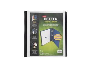 1" Staples Better View Binder with D-Rings White 648812
