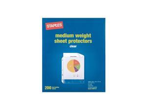 Staples Medium Weight Sheet Protectors Clear 200/Box (10525)