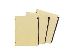 Staples Black Leather Alphabetical Tab Dividers, A-Z Staples Black Leather Alphabetical Tab Dividers, A-Z