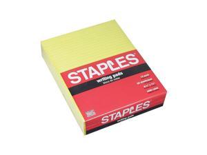 Staples Notepads 8.5" x 11" Narrow Canary 50 Sh./Pad 12 Pads/PK (11296) 246801