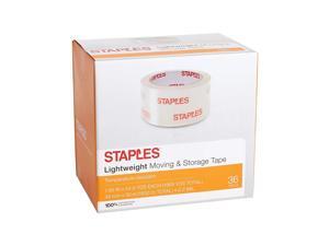 Staples Lightweight Moving & Storage PKing Tape 1.88" x 54.6 Yds Clear 36/RL Staples Lightweight Moving & Storage PKing Tape 1.88" x 54.6 Yds Clear 36/RL