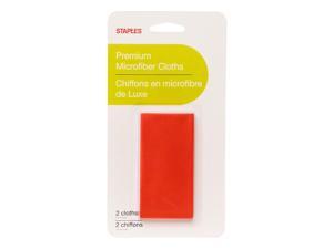 Staples MicroFiber Cloths (2pk) Red (51486) 2708804 Staples MicroFiber Cloths (2pk) Red (51486) 2708804