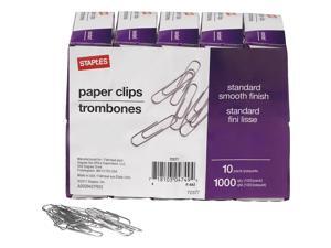 Staples #1 Size Paper Clips Smooth 1 000/Pack 472480 Staples #1 Size Paper Clips Smooth 1 000/Pack 472480