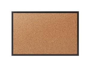 Staples Standard Cork Bulletin Board Black Aluminum Frame 3'W x 2'H 52455/28674 Staples Standard Cork Bulletin Board Black Aluminum Frame 3'W x 2'H 52455/28674