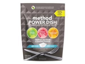 Method Power Dish Detergent Tabs, Fragrance-Free, 45 Tabs/Pack 01760 Method Power Dish Detergent Tabs, Fragrance-Free, 45 Tabs/Pack 01760
