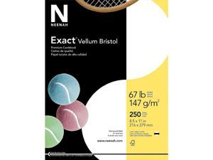Exact Vellum Bristol Cardstock Paper 67 Lbs 8.5" x 11" White 457781