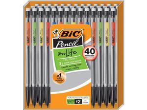 BIC Xtra-Life Mechanical Pencils No. 2 Medium Lead 40/Pack (MPP40MJ-BLK)