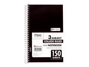 Mead Spiral 3-Subject Notebook 6 x 9.5 06900CT
