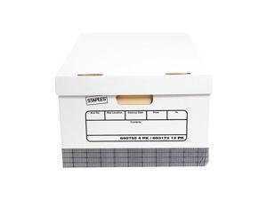 Staples Medium Duty 50% Recycled Storage Boxes Legal Size 4/Pack 2489801 Staples Medium Duty 50% Recycled Storage Boxes Legal Size 4/Pack 2489801