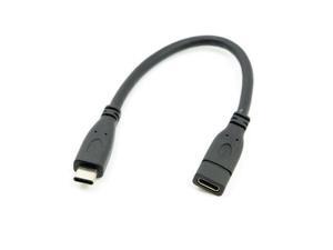 USB 3.1 Type-C USB-C Male to Female Extension Cable for Data and Power Charge Black 20cm USB 3.1 Type-C USB-C Male to Female Extension Cable for Data and Power Charge Black 20cm