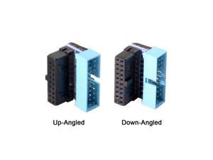 1pair Up and Down Angled 90 Degree Motherboard 19Pin 20Pin Header USB 3.0 Male to Female Extension Adapter Coupler 1pair Up and Down Angled 90 Degree Motherboard 19Pin 20Pin Header USB 3.0 Male to Female Extension Adapter Coupler