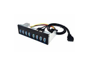 8 Port USB 3.0 Front Panel Black for PC Case Enclosure 5.25 inch CD DVD ROM Optical Drive Bay Seat 8 Port USB 3.0 Front Panel Black for PC Case Enclosure 5.25 inch CD DVD ROM Optical Drive Bay Seat