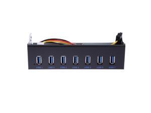 7 Port USB 3.0 Front Panel Black for PC Case Enclosure 5.25 inch CD DVD ROM Optical Drive Bay Seat 7 Port USB 3.0 Front Panel Black for PC Case Enclosure 5.25 inch CD DVD ROM Optical Drive Bay Seat