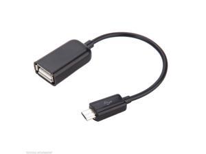 Micro USB male to USB female Host OTG Cable for Galaxy S2 S3 S4 NOTE1 2 HTC Tablet Black 10cm