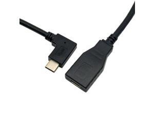 90 Degree Right Angled USB-C USB 3.1 Type C Male to Female Extension Data Cable 20cm 90 Degree Right Angled USB-C USB 3.1 Type C Male to Female Extension Data Cable 20cm