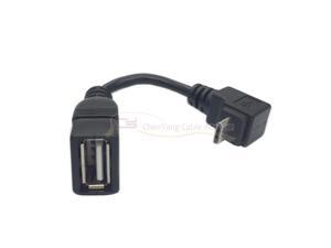 90 Degree Up Angled Micro USB Male to USB 2.0 Female Host OTG Cable for Phone Keyboard Mouse 10cm 90 Degree Up Angled Micro USB Male to USB 2.0 Female Host OTG Cable for Phone Keyboard Mouse 10cm