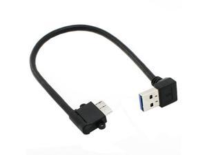 Generic Mini USB 5Pin 90 Degree Left & Right Angled Male to Left USB 2.0 Male Data Charge Charger Charging Cable 20cm 0.2m 