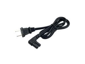 US Plug 2-Prong Male to 90 Degree Right Angled IEC 320 C7 Socket 2pin Nema 1-15P Power Supply Cord Cable 1m