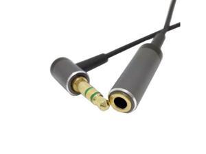 90 Degree Right Angled 3.5mm 3pole Audio Stereo Male to Female Extension Cable 90cm 90 Degree Right Angled 3.5mm 3pole Audio Stereo Male to Female Extension Cable 90cm