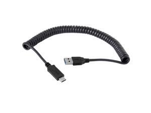 Standard USB 3.0 Type A Male to USB 3.1 Type C USB-C Male Stretch Data Cable for Phone Tablet Black 1m Standard USB 3.0 Type A Male to USB 3.1 Type C USB-C Male Stretch Data Cable for Phone Tablet Black 1m