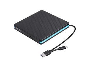 External CD DVD Drive Burner Player to USB 3.0 / USB 3.1 Type-C Slim DVD/CD ROM Reader RW Black External CD DVD Drive Burner Player to USB 3.0 / USB 3.1 Type-C Slim DVD/CD ROM Reader RW Black
