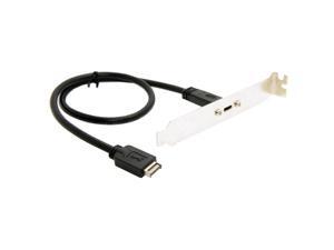 Motherboard USB 3.1 Header Male to USB-C Type-C Female Extension Cable 40cm with Back Panel Mount Bracket Motherboard USB 3.1 Header Male to USB-C Type-C Female Extension Cable 40cm with Back Panel Mount Bracket