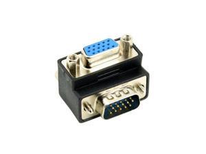 Down Angled 90 Degree SVGA 15pin RGB VGA Male To VGA Female Extension Adapter Converter for Monitor Projector