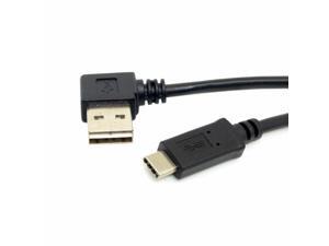 Reversible Left & Right Angled 90 Degree USB 2.0 Male to USB Type-C Male Data Cable for Macbook & Tablet & Cell Phone 1m Black Reversible Left & Right Angled 90 Degree USB 2.0 Male to USB Type-C Male Data Cable for Macbook & Tablet & Cell Phone 1m Black