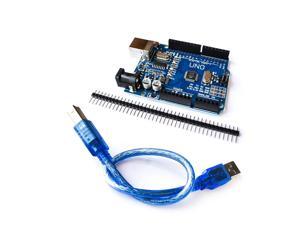 UNO R3 Development Board Microcontroller with USB Cable ATmega328P for Arduino Win Mac UNO R3 Development Board Microcontroller with USB Cable ATmega328P for Arduino Win Mac