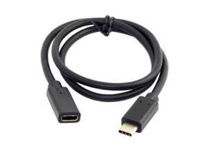 USB 3.1 Type-C USB-C Male to Female Extension Cable for Data and Power Charge Black 1m USB 3.1 Type-C USB-C Male to Female Extension Cable for Data and Power Charge Black 1m