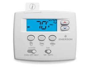 EMERSON 1F86EZ-0251 Blue Series 2 Thermostats , 1 H 1 C, Hardwired/Battery ,