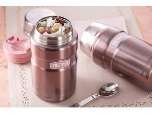Thermos Stainless King Food Jar |SK3021SBK| 710ml, with Spoon, Black & Stainless Steel