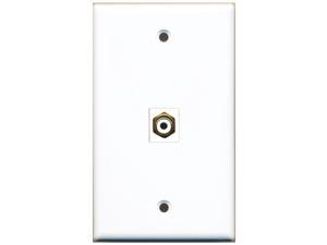 RiteAV 1 RCA White for Subwoofer Wall Plate Coupler Keystone Type Jack RiteAV 1 RCA White for Subwoofer Wall Plate Coupler Keystone Type Jack