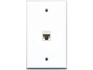 RiteAV - RAV1001 1 Port Cat5e Ethernet Wall Plate White RiteAV - RAV1001 1 Port Cat5e Ethernet Wall Plate White